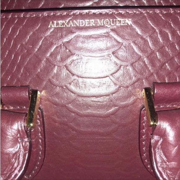 Alexander McQueen | Heroine - Burgundy Reptile Mini Satchel - RARE NWOT - Picture 5 of 8